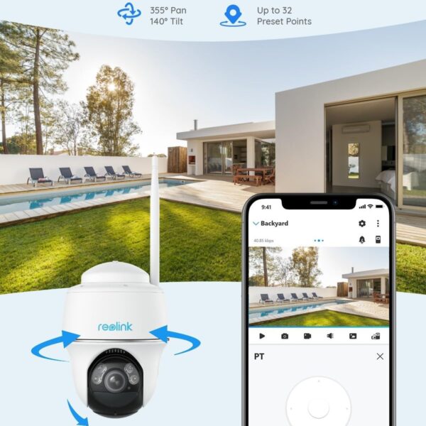 Reolink B430 (Argus PT) – zunanja 5MP brezžična vrtljiva WiFi kamera - Image 2
