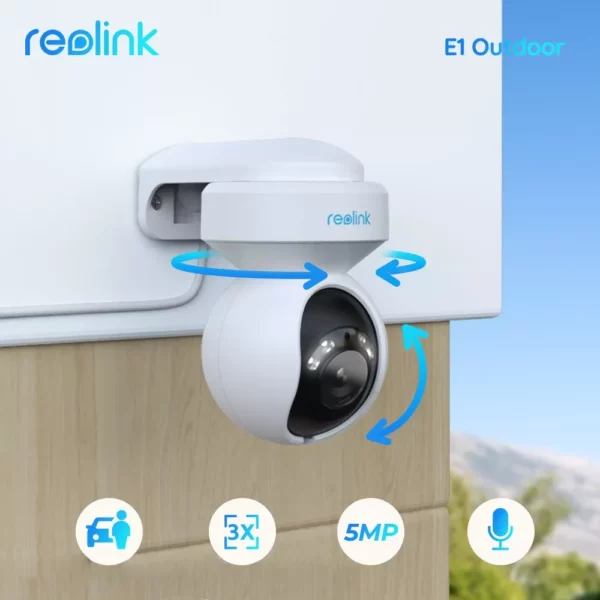 Reolink E540 (E1 Outdoor) – zunanja vrtljiva WiFi kamera z reflektorjem - Image 2
