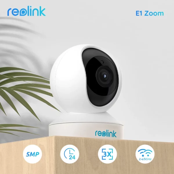 Reolink E1 Zoom – notranja 5MP vrtljiva moto-zoom WiFi kamera - Image 2