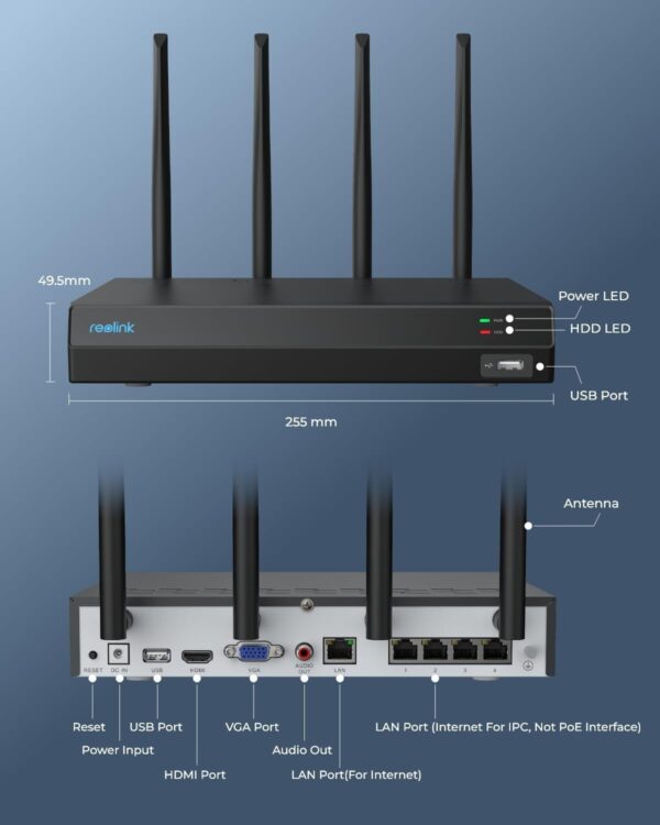 Reolink NVS12W (RLN12W) - WiFi video snemalnik do 12 kamer - Image 4