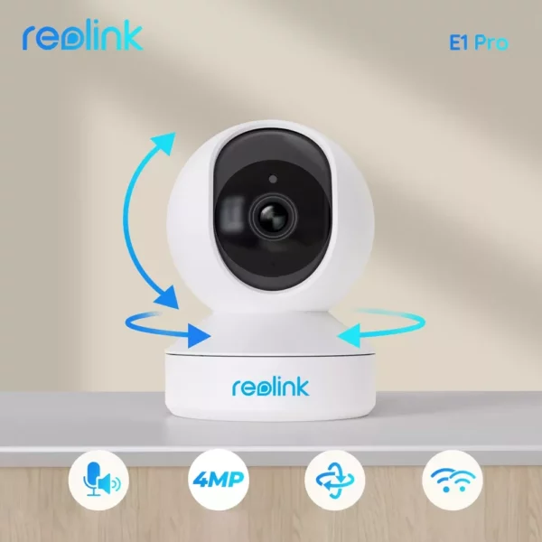 Reolink E1 Pro - Notranja 4MP vrtljiva WiFi kamera - Image 2
