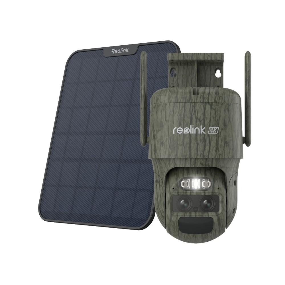 Reolink G770-C (TrackMix LTE Camo) - baterijska kamuflažna 4G kamera s dvije leće + solarni panel