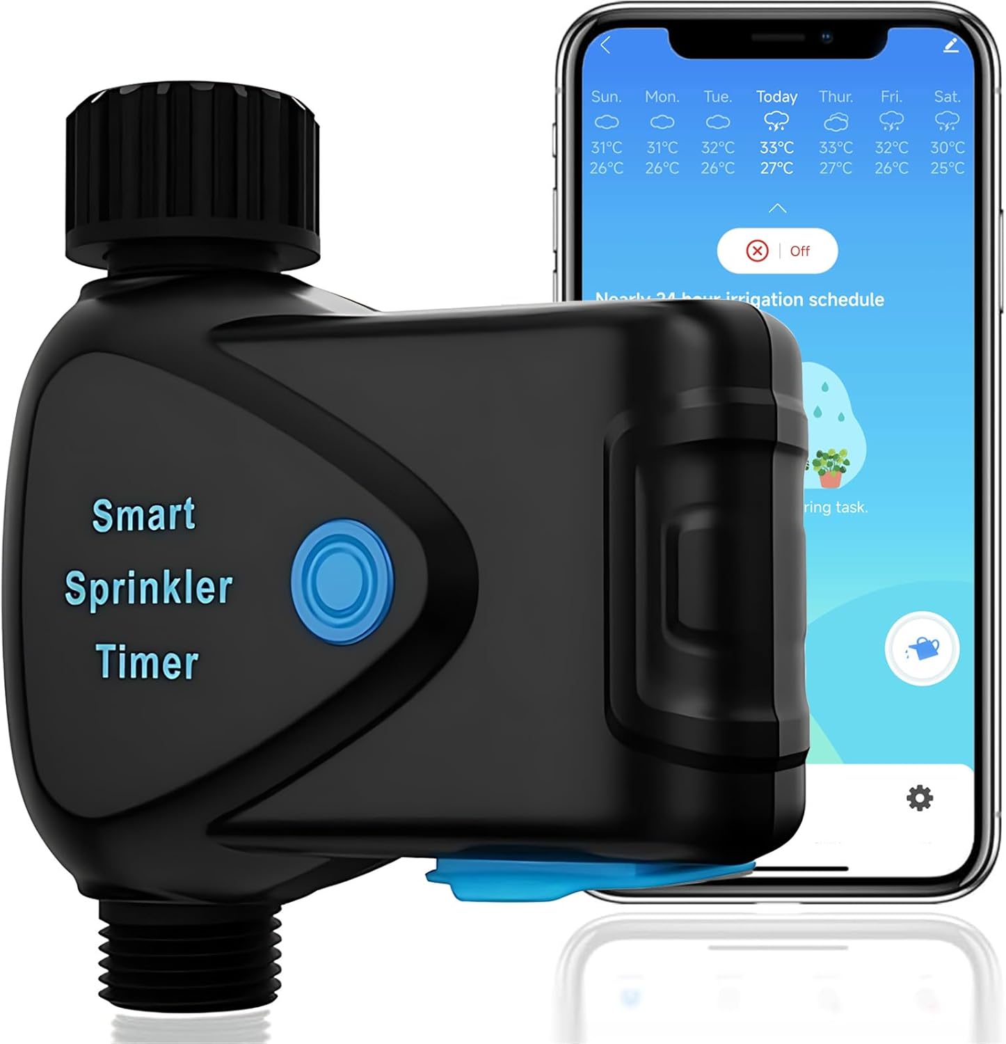 Pametni WiFi timer za zalijevanje vrta s mjeračem protoka vode