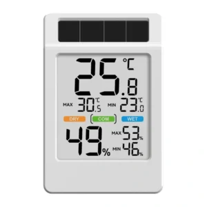 Solarni digitalni termohigrometar s velikim zaslonom